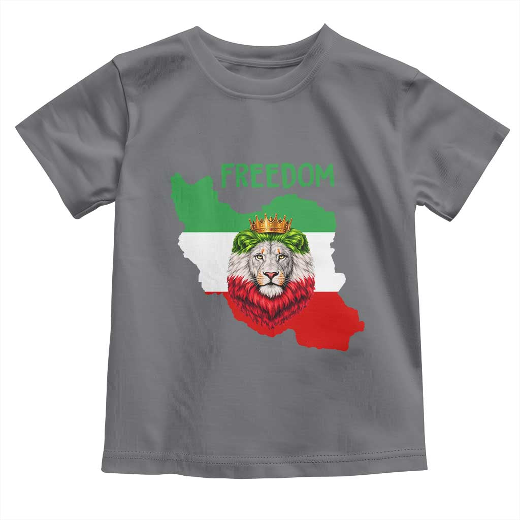 Freedom Iran Toddler T Shirt Patriotic Persian Lion Resistance Movement Gift TS12 Charcoal Print Your Wear