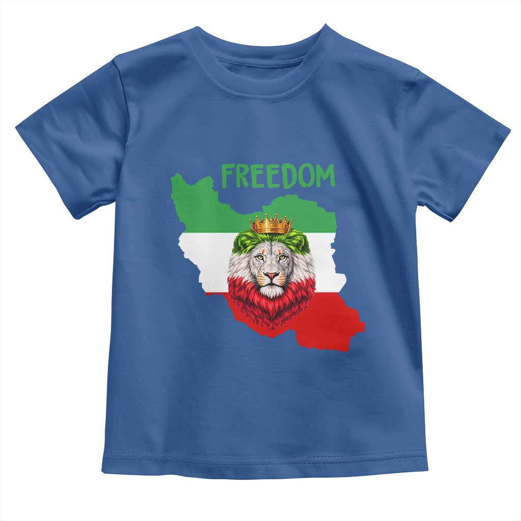 Freedom Iran Toddler T Shirt Patriotic Persian Lion Resistance Movement Gift TS12 Royal Blue Print Your Wear
