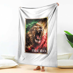 Free Iran Lion Throw Blanket Freedom Resistance Solidarity Movement Gift TS12 Print Your Wear
