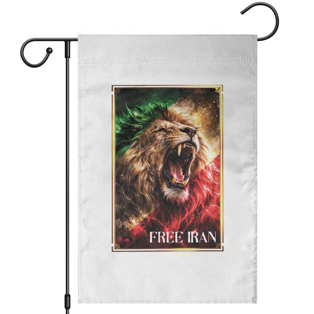 Free Iran Lion Garden Flag Freedom Resistance Solidarity Movement Gift TS12 White Print Your Wear