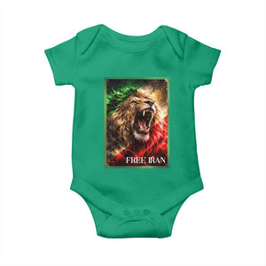 Free Iran Lion Baby Onesie Freedom Resistance Solidarity Movement Gift TS12 Irish Green Print Your Wear