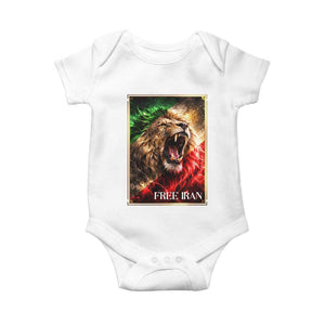 Free Iran Lion Baby Onesie Freedom Resistance Solidarity Movement Gift TS12 White Print Your Wear