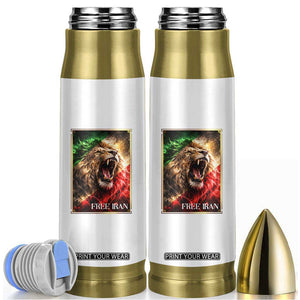 Free Iran Lion Bullet Tumbler Freedom Resistance Solidarity Movement Gift TS12 White Print Your Wear