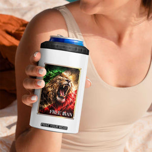 Free Iran Lion 4 in 1 Can Cooler Tumbler Freedom Resistance Solidarity Movement Gift TS12 Print Your Wear