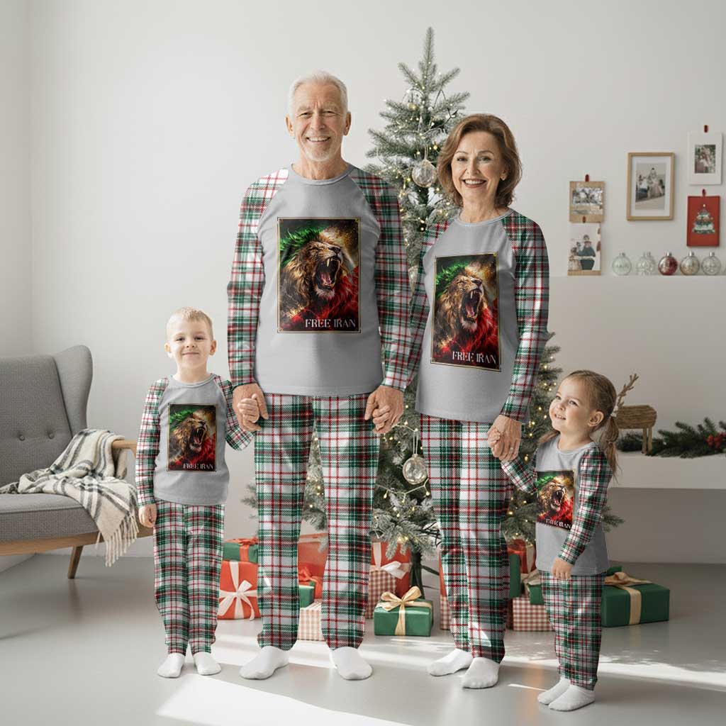 Free Iran Lion Plaid Pajama Set Freedom Resistance Solidarity Movement Gift TS12 Christmas Plaid Print Your Wear