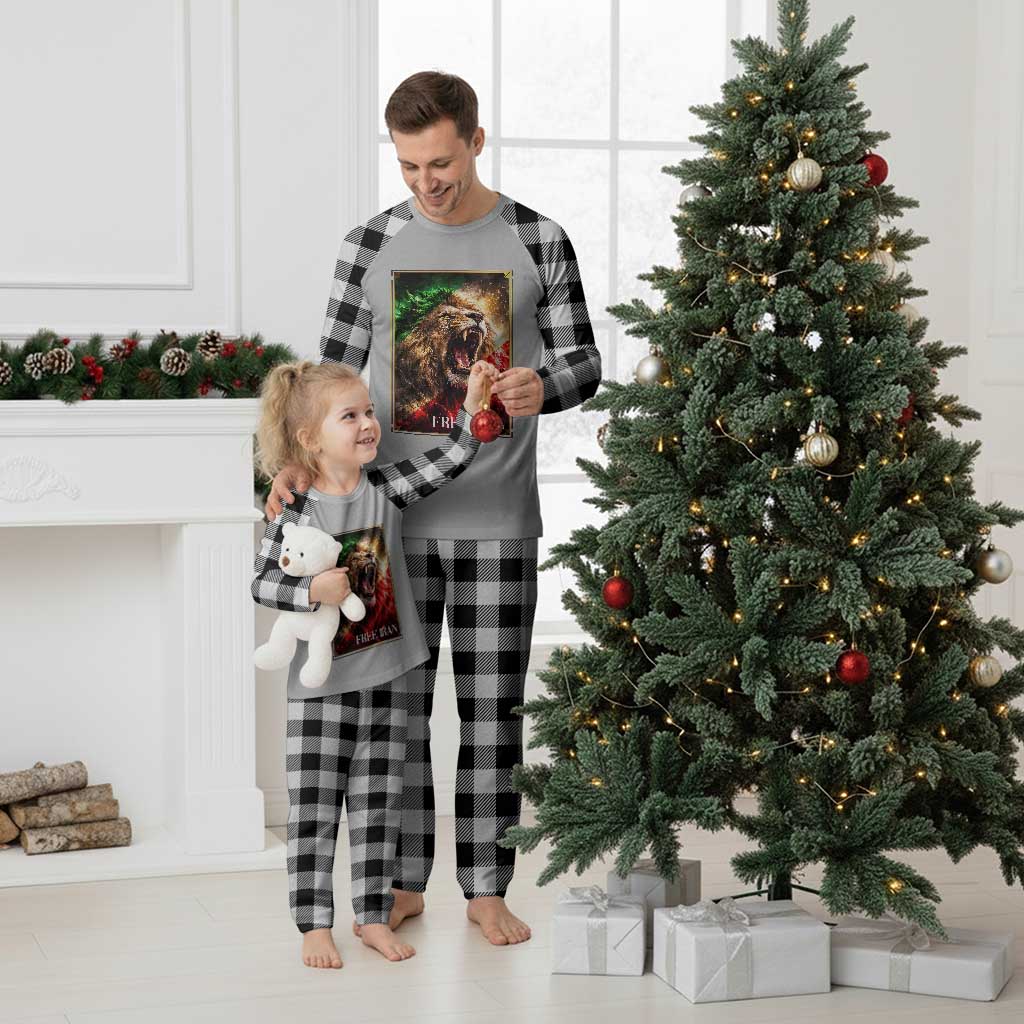 Free Iran Lion Plaid Pajama Set Freedom Resistance Solidarity Movement Gift TS12 White Plaid Print Your Wear