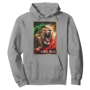 Free Iran Lion Hoodie Freedom Resistance Solidarity Movement Gift TS12 Sport Gray Print Your Wear