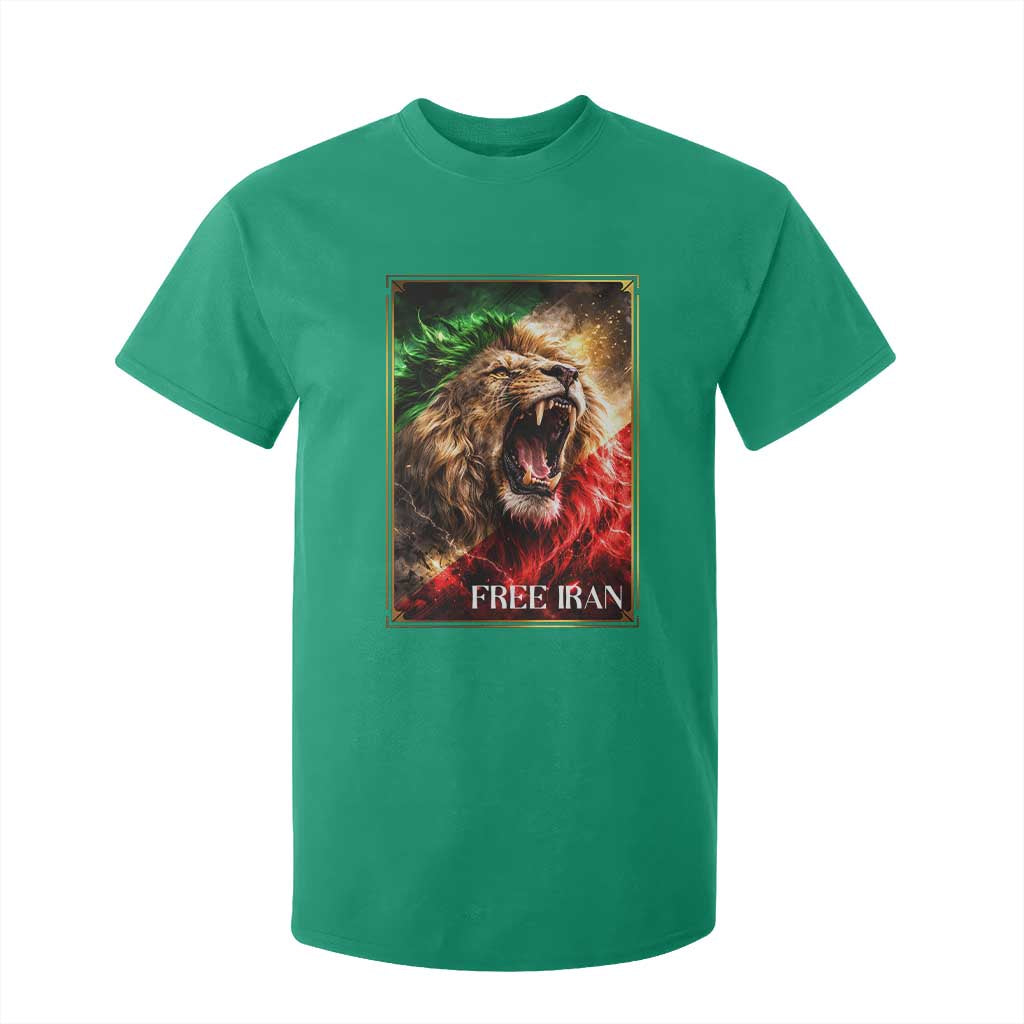 Free Iran Lion T Shirt For Kid Freedom Resistance Solidarity Movement Gift TS12 Irish Green Print Your Wear