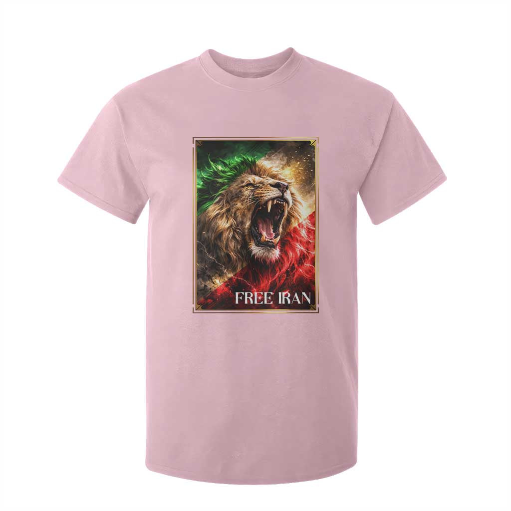 Free Iran Lion T Shirt For Kid Freedom Resistance Solidarity Movement Gift TS12 Light Pink Print Your Wear