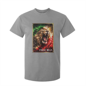 Free Iran Lion T Shirt For Kid Freedom Resistance Solidarity Movement Gift TS12 Sport Gray Print Your Wear