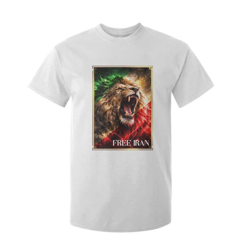 Free Iran Lion T Shirt For Kid Freedom Resistance Solidarity Movement Gift TS12 White Print Your Wear