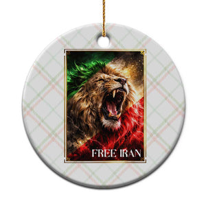 Free Iran Lion Ceramic Ornament Freedom Resistance Solidarity Movement Gift TS12 1pc Christmas Plaid Print Your Wear