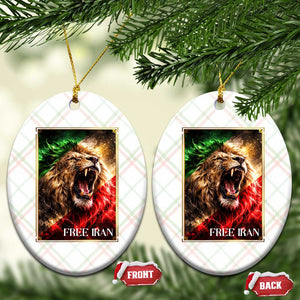 Free Iran Lion Ceramic Ornament Freedom Resistance Solidarity Movement Gift TS12 Print Your Wear