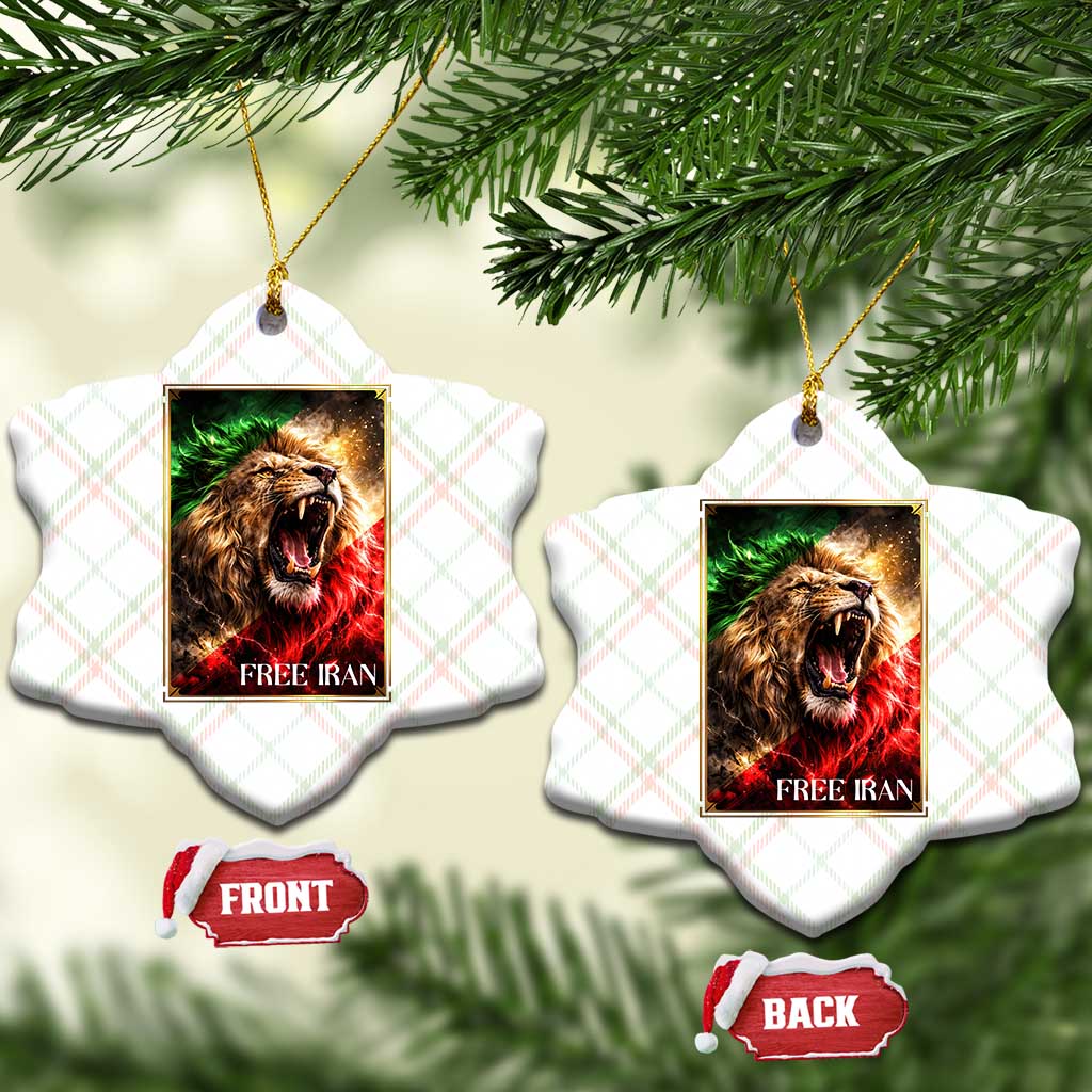 Free Iran Lion Ceramic Ornament Freedom Resistance Solidarity Movement Gift TS12 Print Your Wear