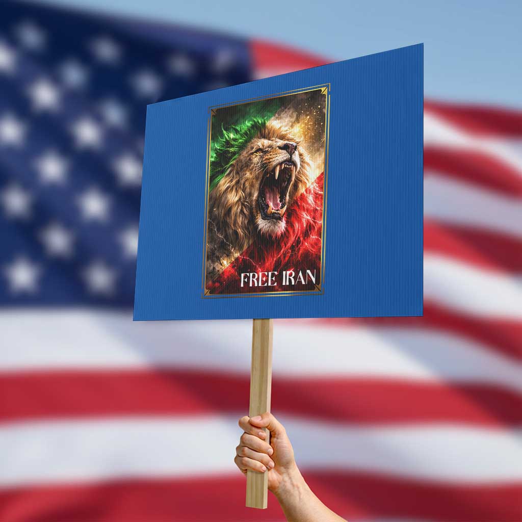 Free Iran Lion Protest Sign Freedom Resistance Solidarity Movement Gift TS12 Horizontal 18