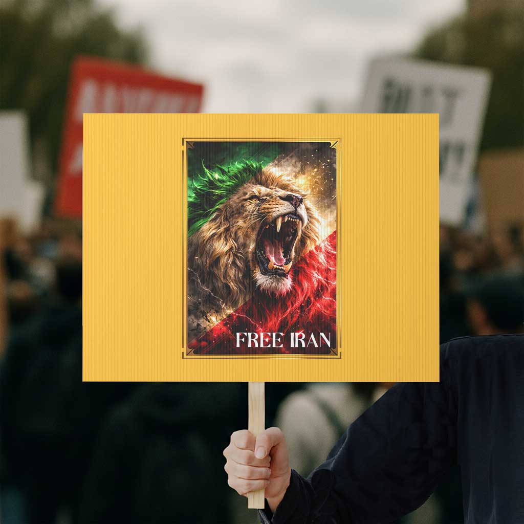Free Iran Lion Protest Sign Freedom Resistance Solidarity Movement Gift TS12 Horizontal 18