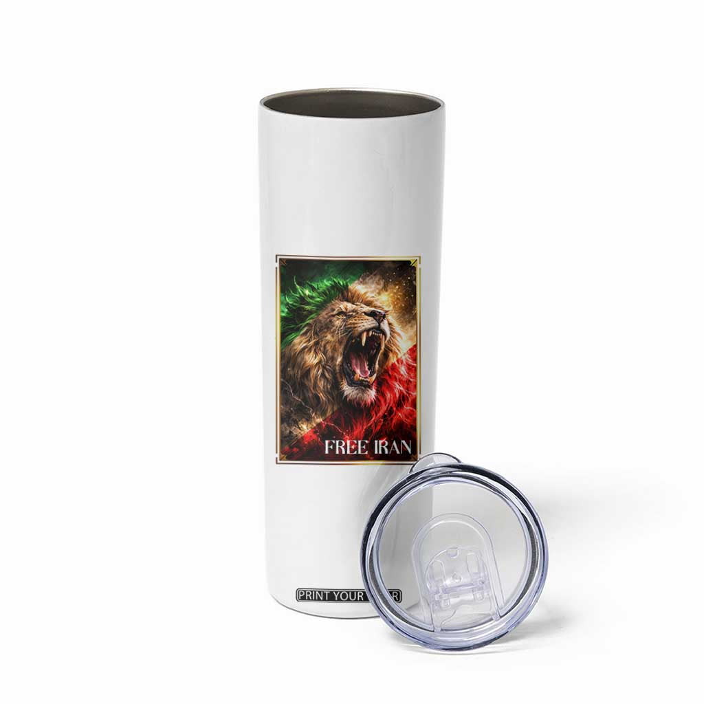 Free Iran Lion Skinny Tumbler Freedom Resistance Solidarity Movement Gift TS12 Print Your Wear