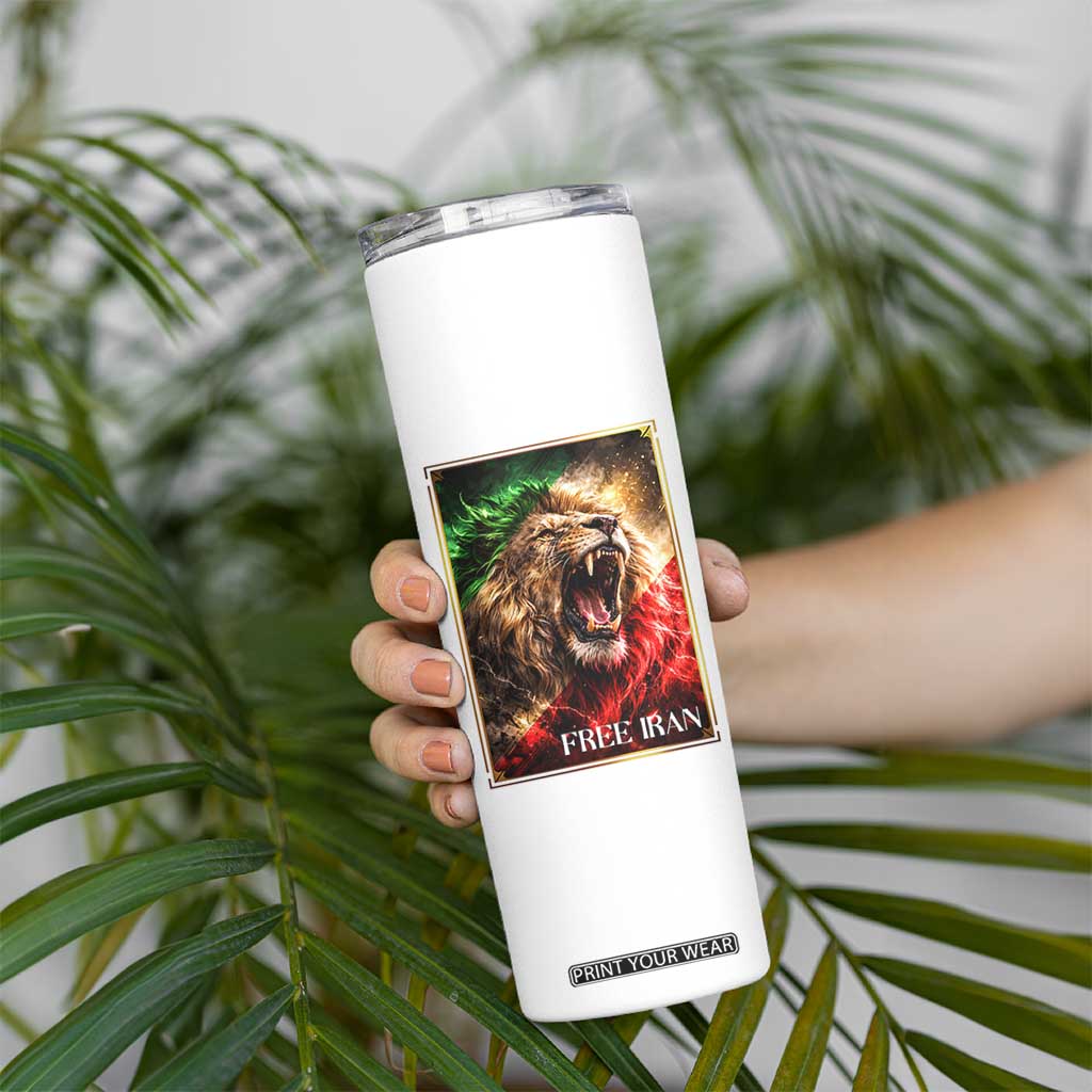 Free Iran Lion Skinny Tumbler Freedom Resistance Solidarity Movement Gift TS12 Print Your Wear