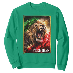 Free Iran Lion Sweatshirt Freedom Resistance Solidarity Movement Gift TS12 Irish Green Print Your Wear