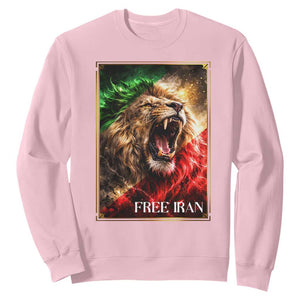 Free Iran Lion Sweatshirt Freedom Resistance Solidarity Movement Gift TS12 Light Pink Print Your Wear
