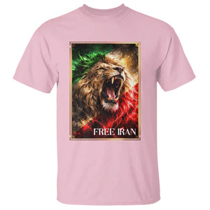 Free Iran Lion T Shirt Freedom Resistance Solidarity Movement Gift TS12 Light Pink Print Your Wear