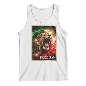 Free Iran Lion Tank Top Freedom Resistance Solidarity Movement Gift TS12 White Print Your Wear