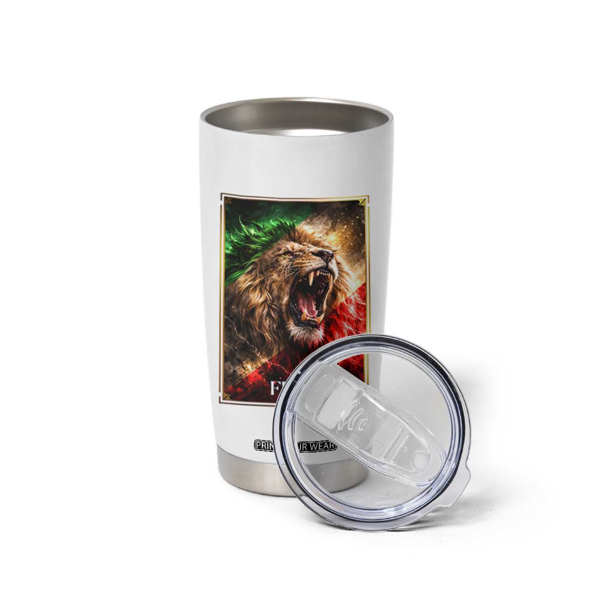 Free Iran Lion Tumbler Cup Freedom Resistance Solidarity Movement Gift TS12 Print Your Wear