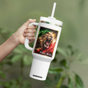 Free Iran Lion Tumbler With Handle Freedom Resistance Solidarity Movement Gift TS12 Print Your Wear