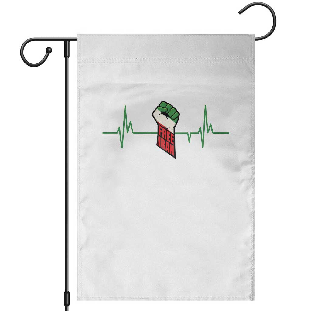Free Iran Garden Flag Patriotic Heartbeat Flag Movement Gift TS12 White Print Your Wear