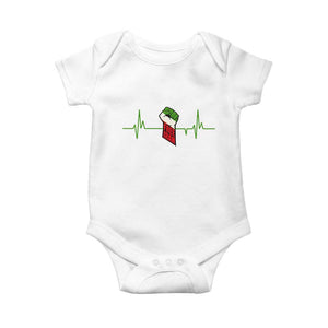 Free Iran Baby Onesie Patriotic Heartbeat Flag Movement Gift TS12 White Print Your Wear