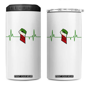 Free Iran 4 in 1 Can Cooler Tumbler Patriotic Heartbeat Flag Movement Gift TS12 One Size: 16 oz White Print Your Wear