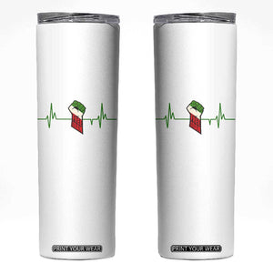 Free Iran Skinny Tumbler Patriotic Heartbeat Flag Movement Gift TS12 White Print Your Wear