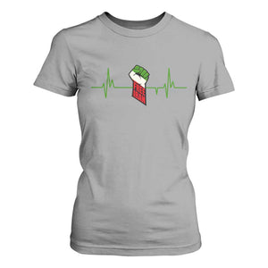 Free Iran T Shirt For Women Patriotic Heartbeat Flag Movement Gift TS12 Sport Gray Print Your Wear