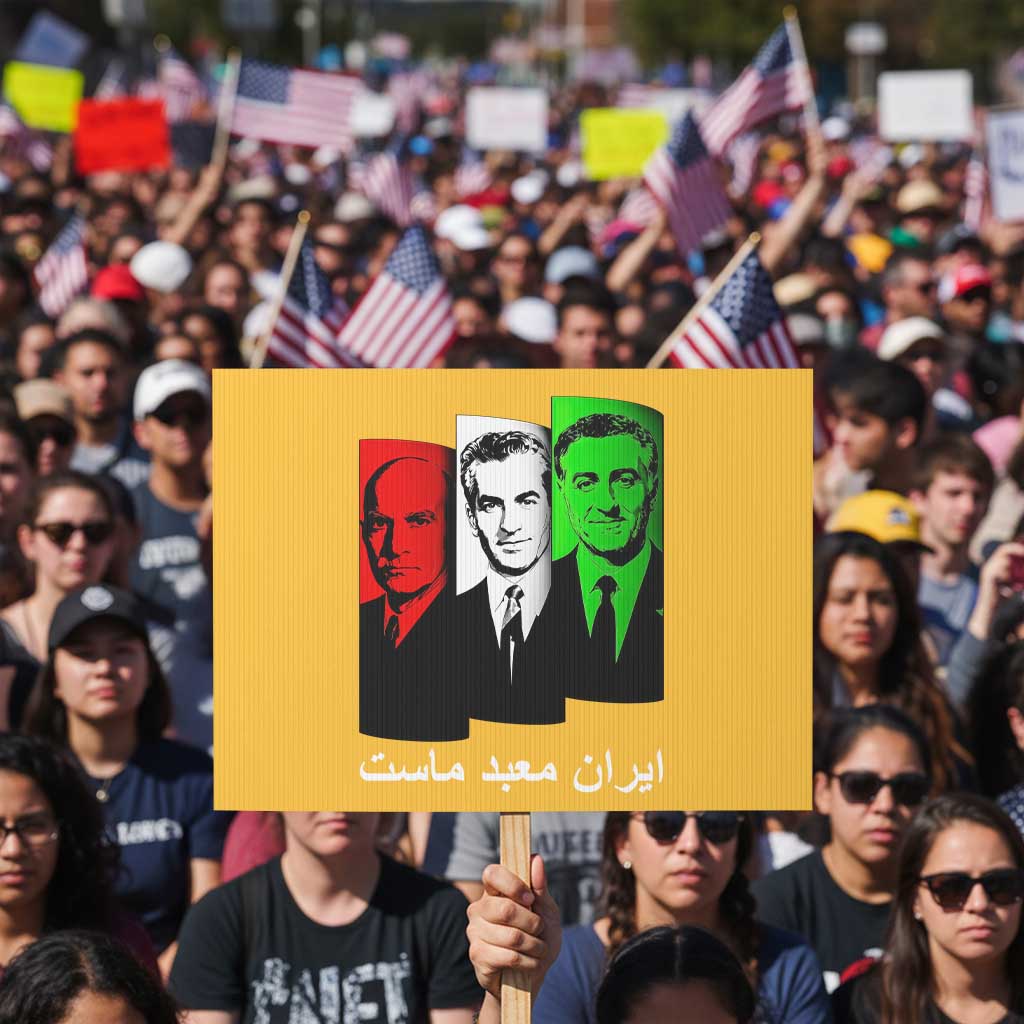 Pahlavi Kings Of Iran Protest Sign Iran Is Our Temple Patriotic Resistance TS12 Horizontal 18