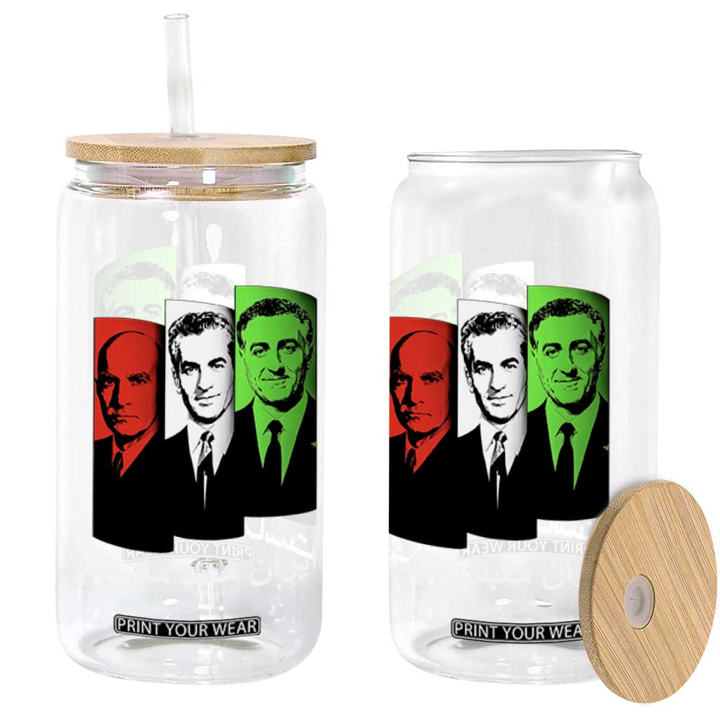 Pahlavi Kings Of Iran Glass Can Iran Is Our Temple Patriotic Resistance TS12 Print Your Wear