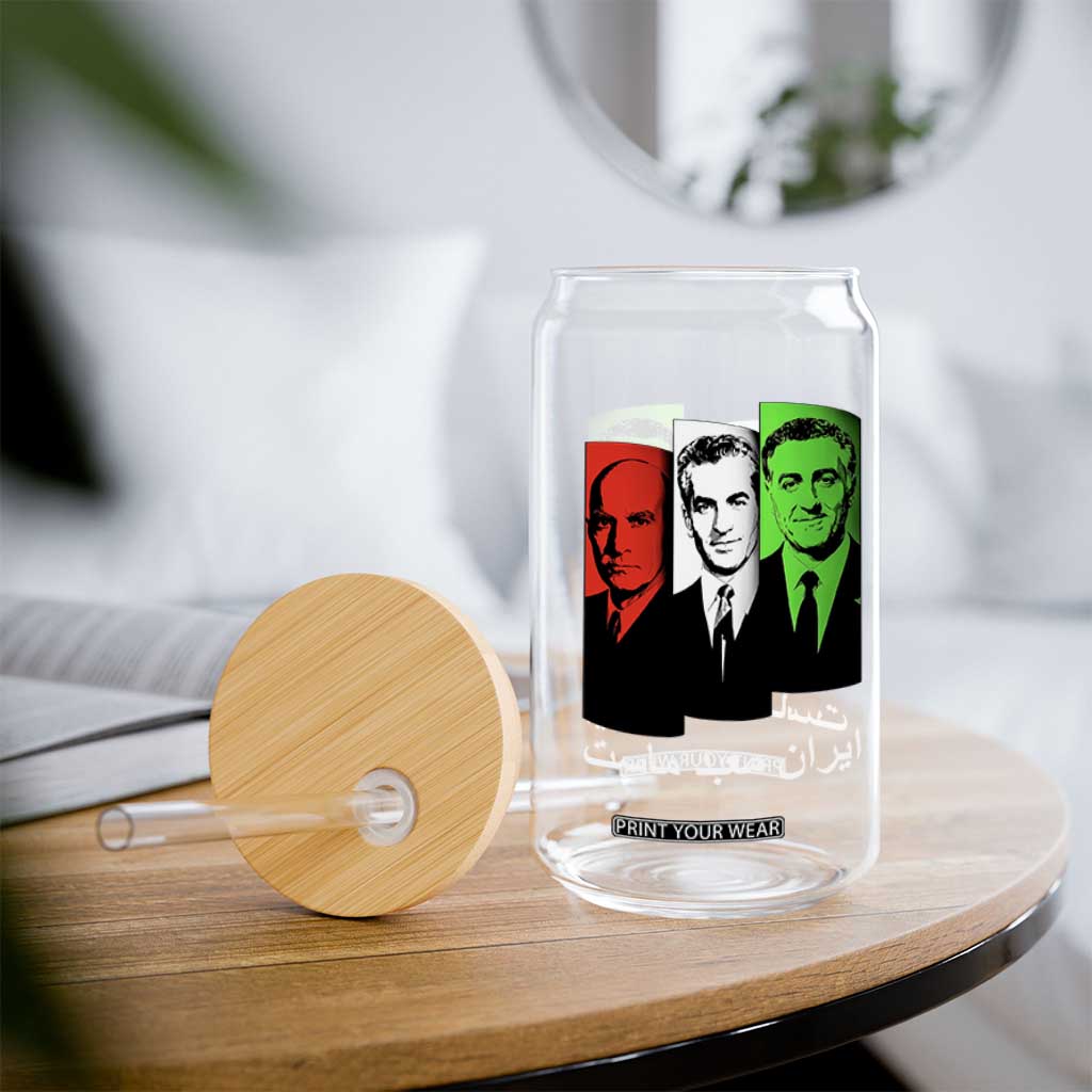 Pahlavi Kings Of Iran Glass Can Iran Is Our Temple Patriotic Resistance TS12 Print Your Wear