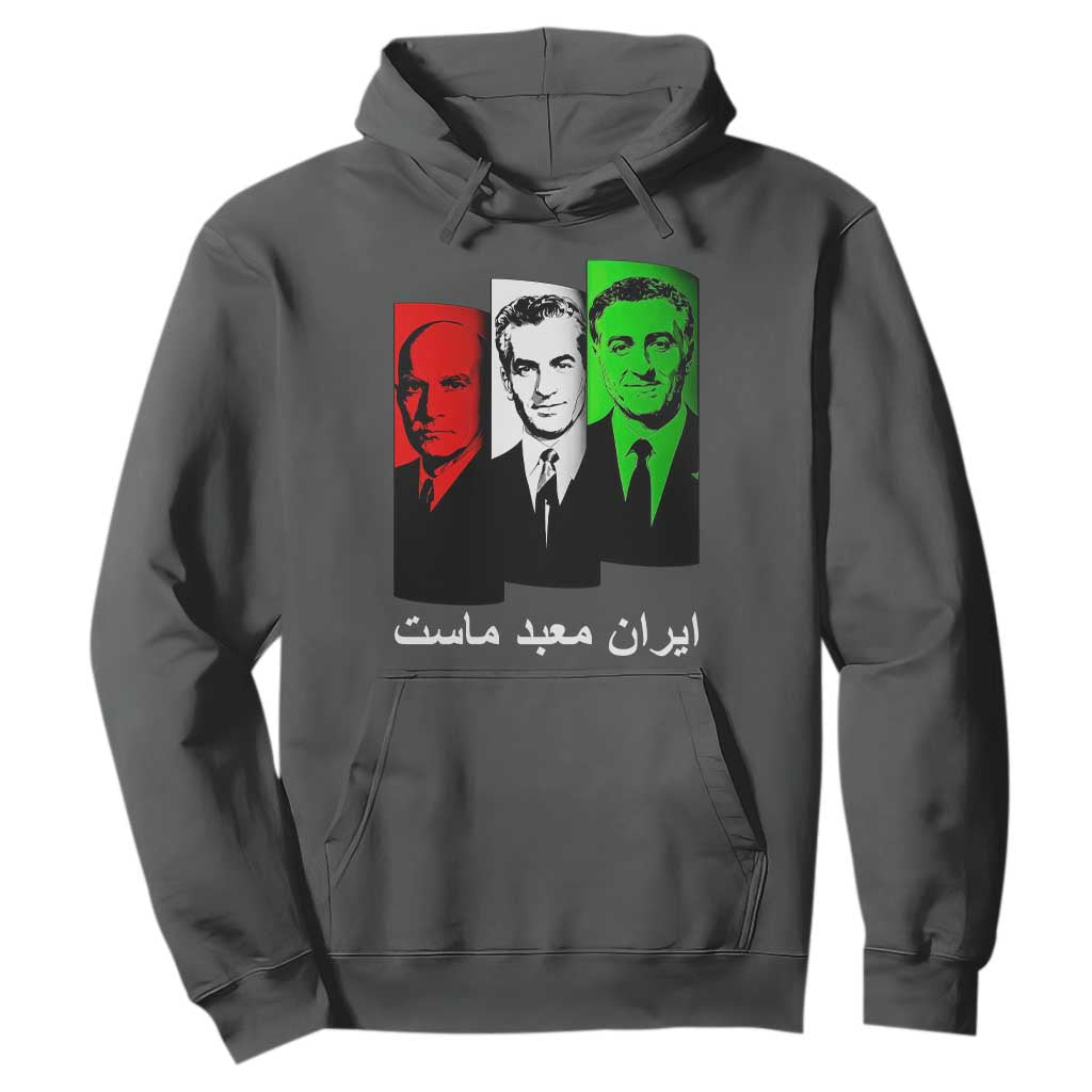 Pahlavi Kings Of Iran Hoodie Iran Is Our Temple Patriotic Resistance TS12 Dark Heather Print Your Wear