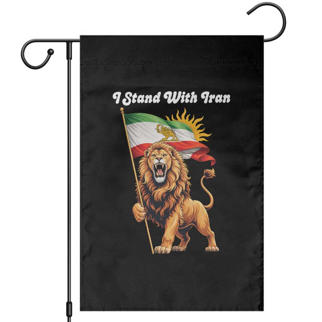 I Stand With Iran Garden Flag Freedom Lion Patriotic Resistance Gift TS12 Black Print Your Wear