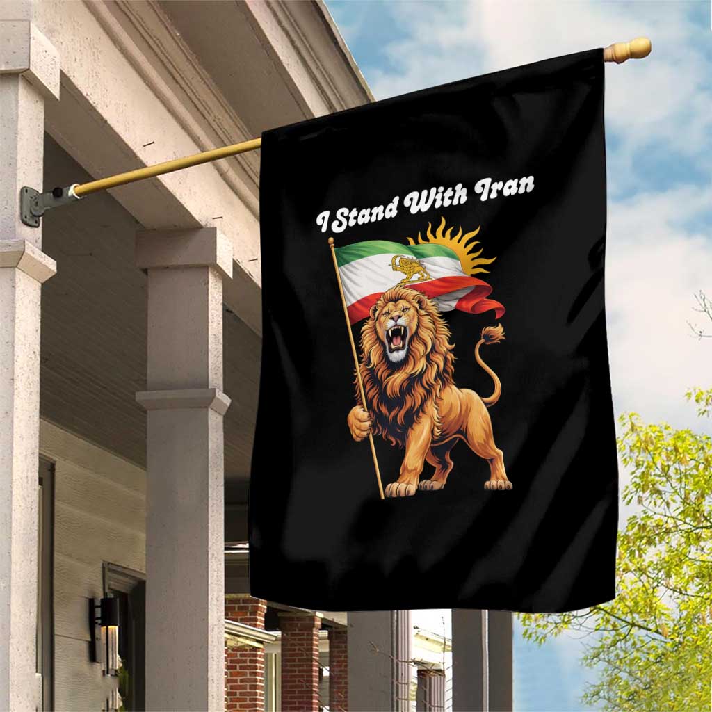 I Stand With Iran Garden Flag Freedom Lion Patriotic Resistance Gift TS12 Print Your Wear