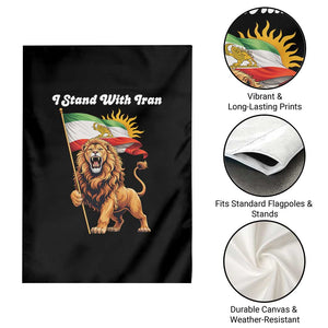 I Stand With Iran Garden Flag Freedom Lion Patriotic Resistance Gift TS12 Print Your Wear