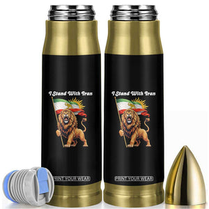 I Stand With Iran Bullet Tumbler Freedom Lion Patriotic Resistance Gift TS12 Black Print Your Wear
