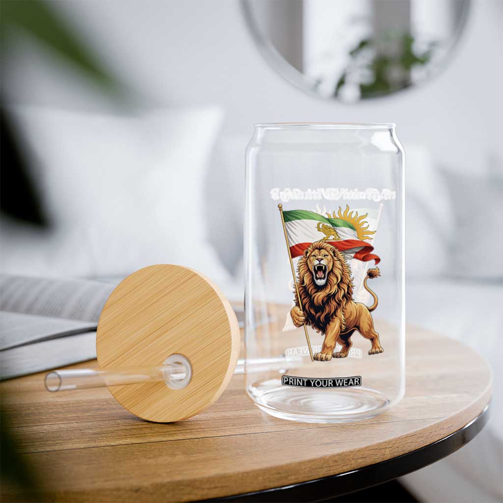 I Stand With Iran Glass Can Freedom Lion Patriotic Resistance Gift TS12 Print Your Wear