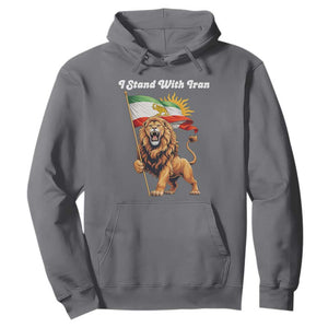 I Stand With Iran Hoodie Freedom Lion Patriotic Resistance Gift TS12 Charcoal Print Your Wear