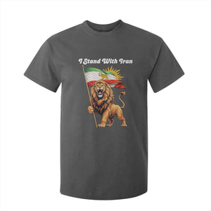 I Stand With Iran T Shirt For Kid Freedom Lion Patriotic Resistance Gift TS12 Dark Heather Print Your Wear