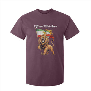 I Stand With Iran T Shirt For Kid Freedom Lion Patriotic Resistance Gift TS12 Maroon Print Your Wear