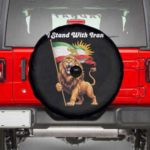 I Stand With Iran Spare Tire Cover Freedom Lion Patriotic Resistance Gift TS12 Black Print Your Wear