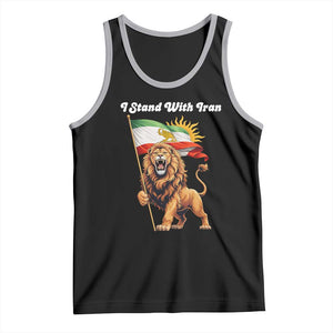 I Stand With Iran Tank Top Freedom Lion Patriotic Resistance Gift TS12 Black Athletic Heather Print Your Wear