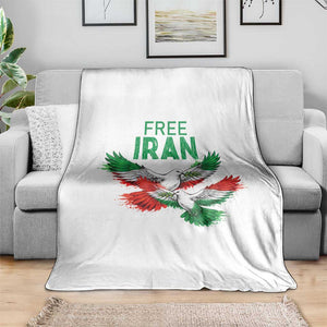 Iranian Flag Peace Doves Throw Blanket Free Iran Freedom Statement Gift TS12 Print Your Wear