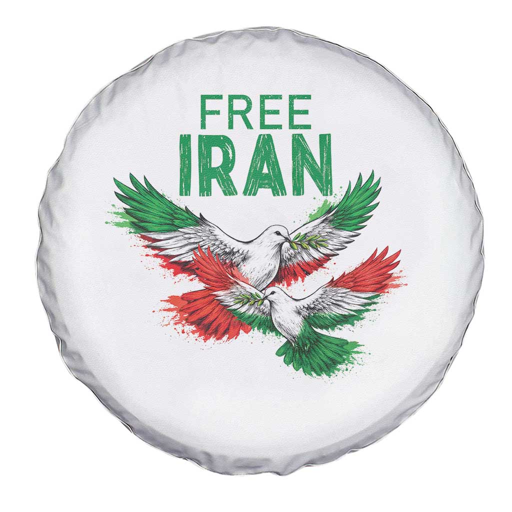 Iranian Flag Peace Doves Spare Tire Cover Free Iran Freedom Statement Gift TS12 Print Your Wear