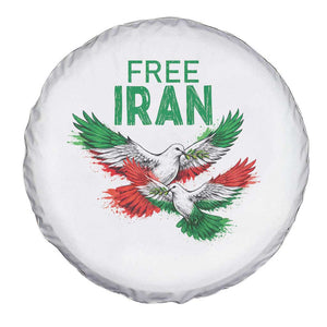 Iranian Flag Peace Doves Spare Tire Cover Free Iran Freedom Statement Gift TS12 Print Your Wear